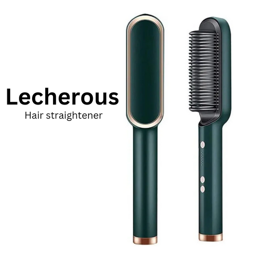 Lecherous - Hair Straightener Brush Comb for Women & Girl, Hair Styler, Straightener Machine Brush/PTC Heating Electric Straightener with 5 Temperature (Multicolour)
